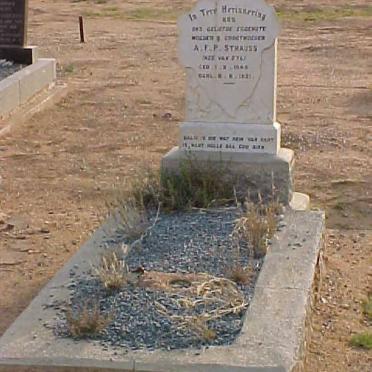 STRAUSS A.F.P. nee VAN ZYL 1848-1921