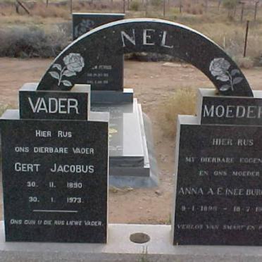 NEL Gert Jacobus 1890-1973 &amp; Anna A.E. BURGER 1896-1968