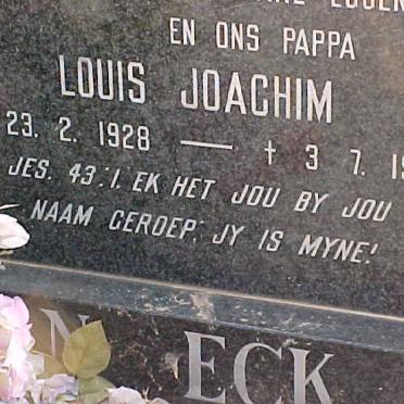 ECK Louis Joachim, van 1928-1981