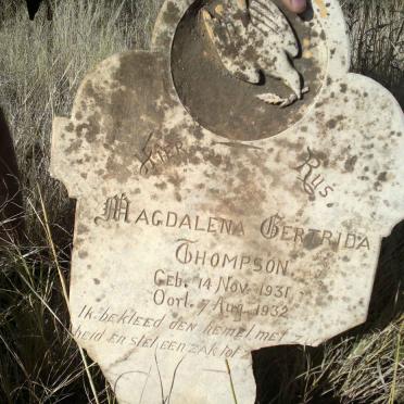 THOMPSON Magdalena Gertrida 1931-1932