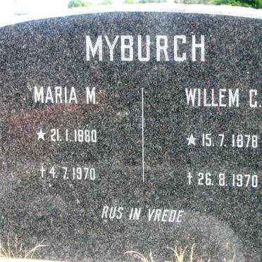 MYBURGH Willem G. 1878-1970 &amp; Maria M. 1880-1970
