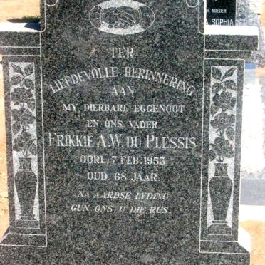 PLESSIS Frikkie A.W., du -1953
