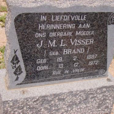 VISSER J.M.L. nee BRAND 1887-1972