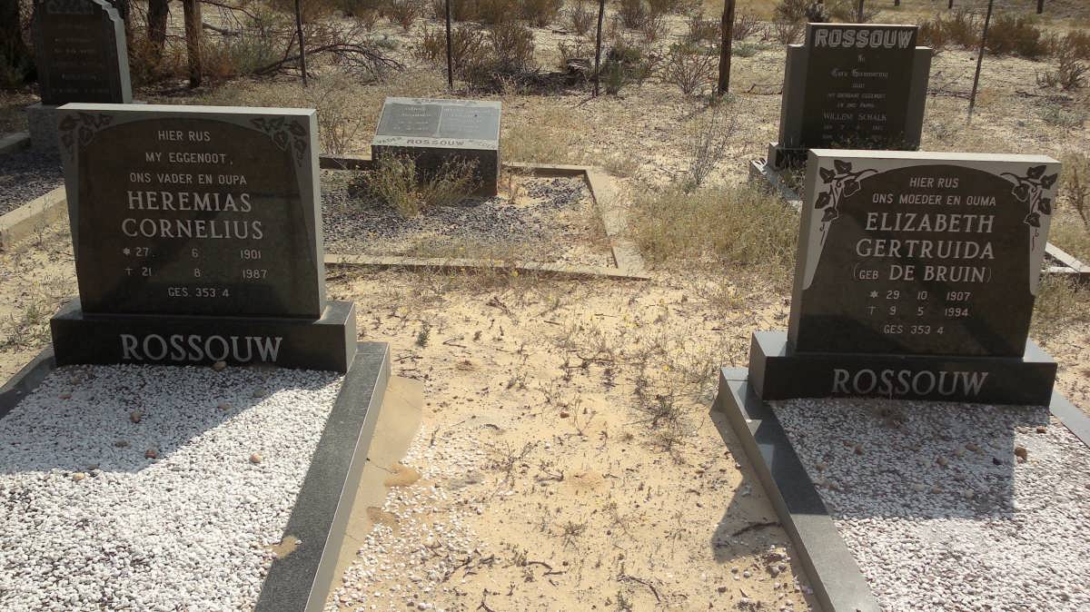 ROSSOUW Heremias Cornelius 1901-1987 &amp; Elizabeth Gertruida DE BRUIN 1907-1994