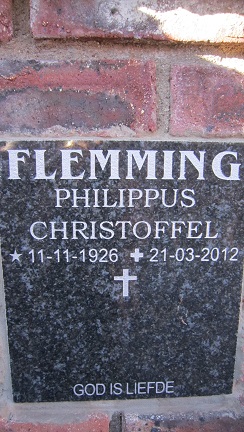 FLEMMING Philippus Christoffel 1926-2012