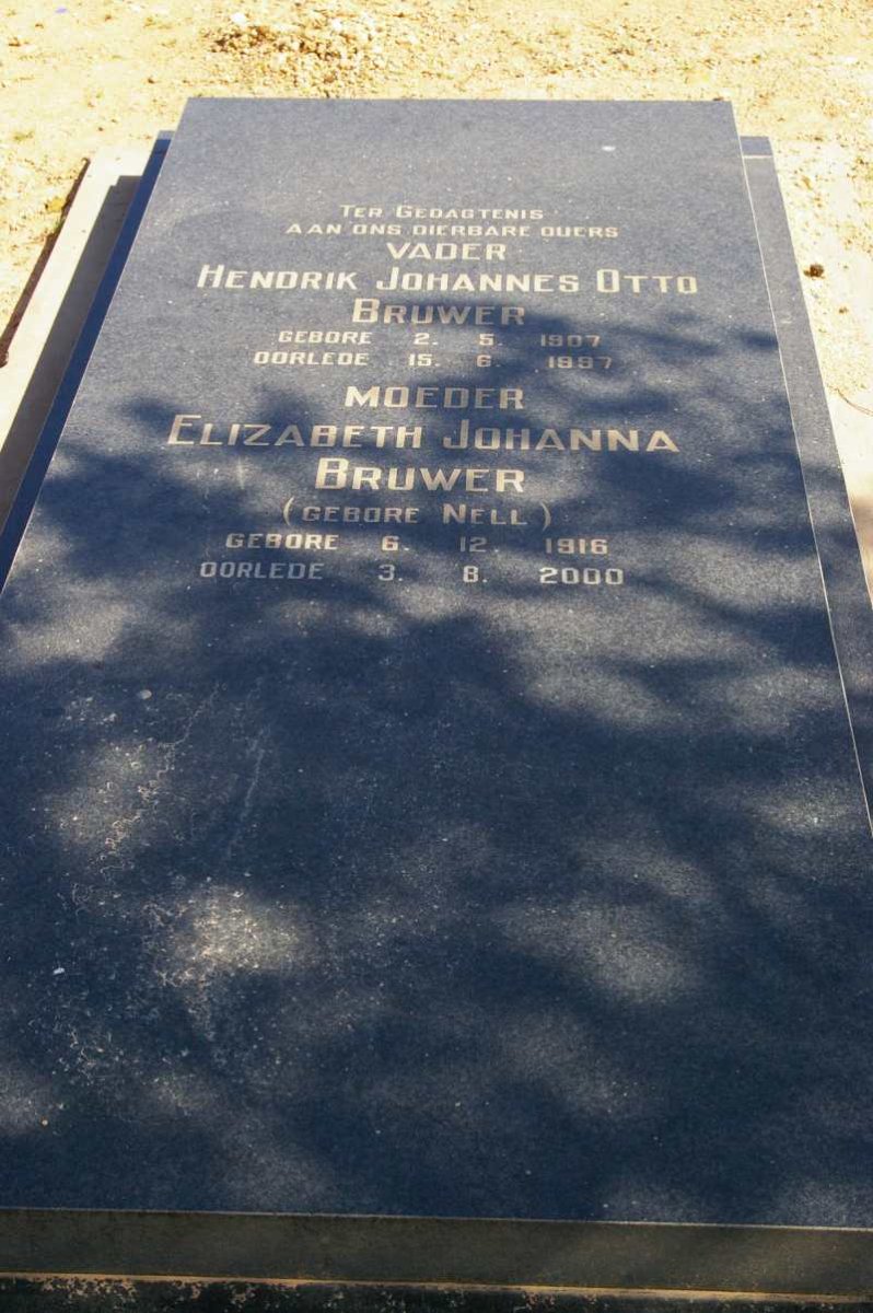 BRUWER Hendrik Johannes Otto 1907-1997 &amp; Elizabeth Johanna NELL 1916-2000