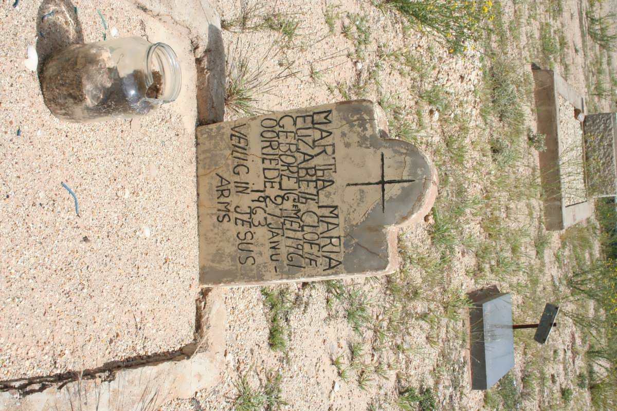 CLOETE Martha Maria Elizabeth 1961-1963