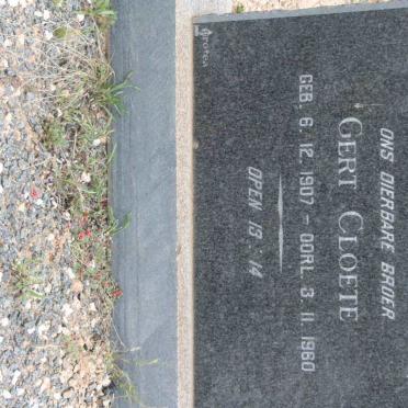 CLOETE Gert 1907-1960