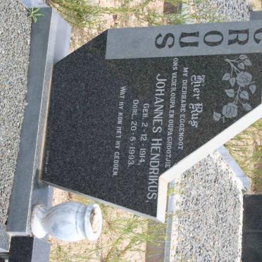 CROUS Johannes Hendrikus 1914-1993