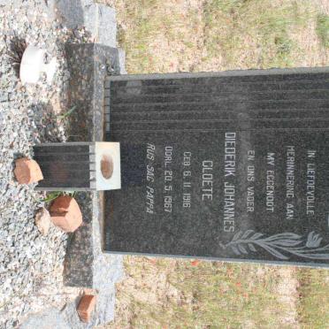 CLOETE Diederik Johannes 1916-1967