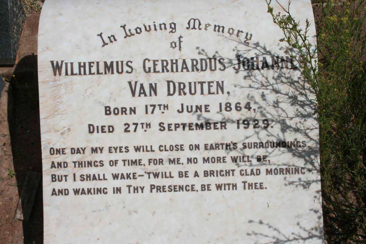 DRUTEN Wilhelmus Gerhardus Johannes, van 1864-1929