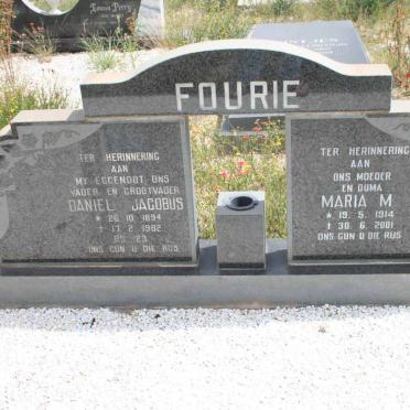 FOURIE Daniel Jacobus 1894-1982 &amp; Maria M. 1914-2001