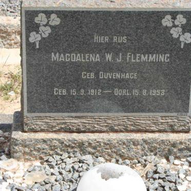 FLEMMING Magdalena W.J. nee DUVENHAGE 1912-1953