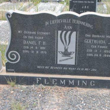 FLEMMING Daniel F.H. 1891-1970 &amp; Gertruida J.C. FOURIE 1893-1980