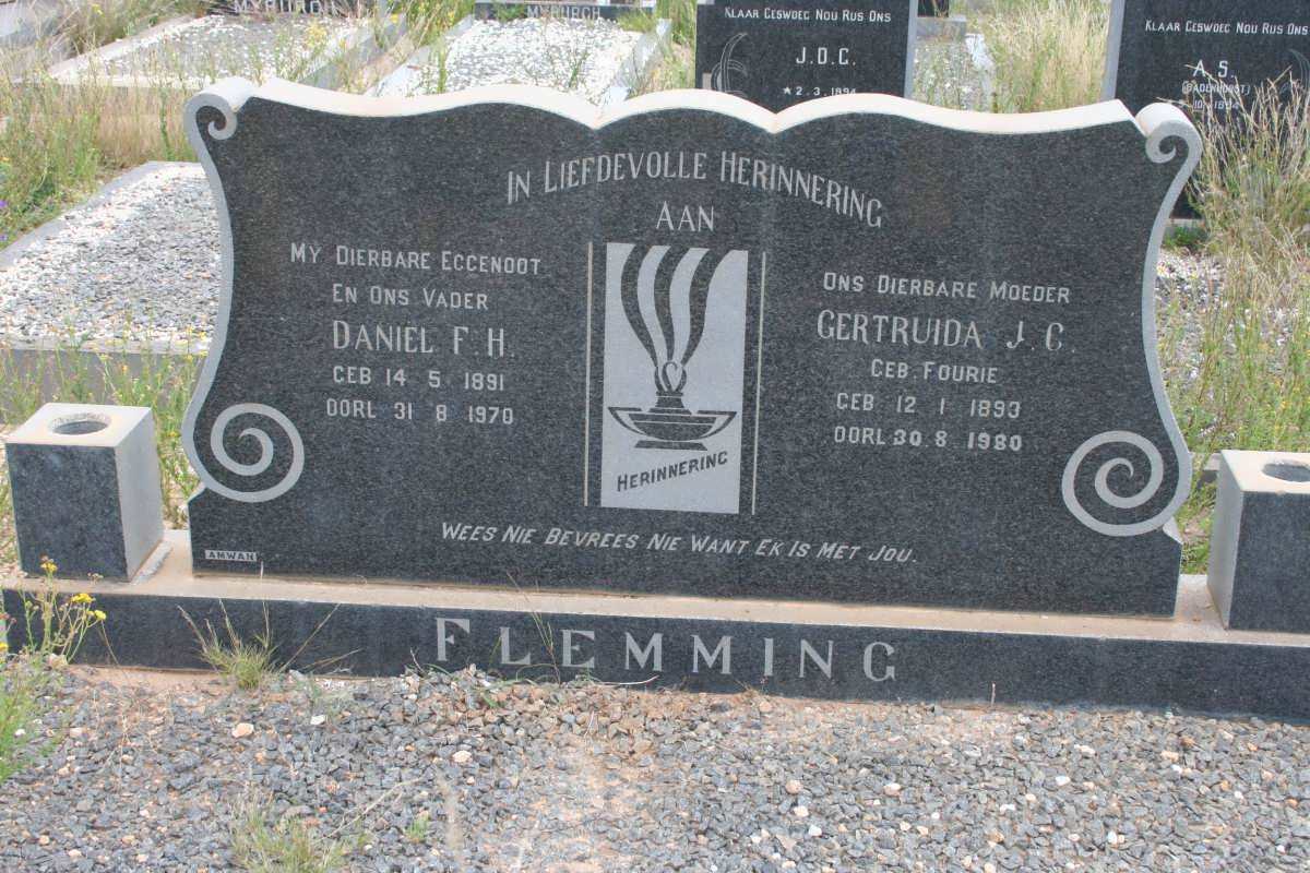 FLEMMING Daniel F.H. 1891-1970 &amp; Gertruida J.C. FOURIE 1893-1980