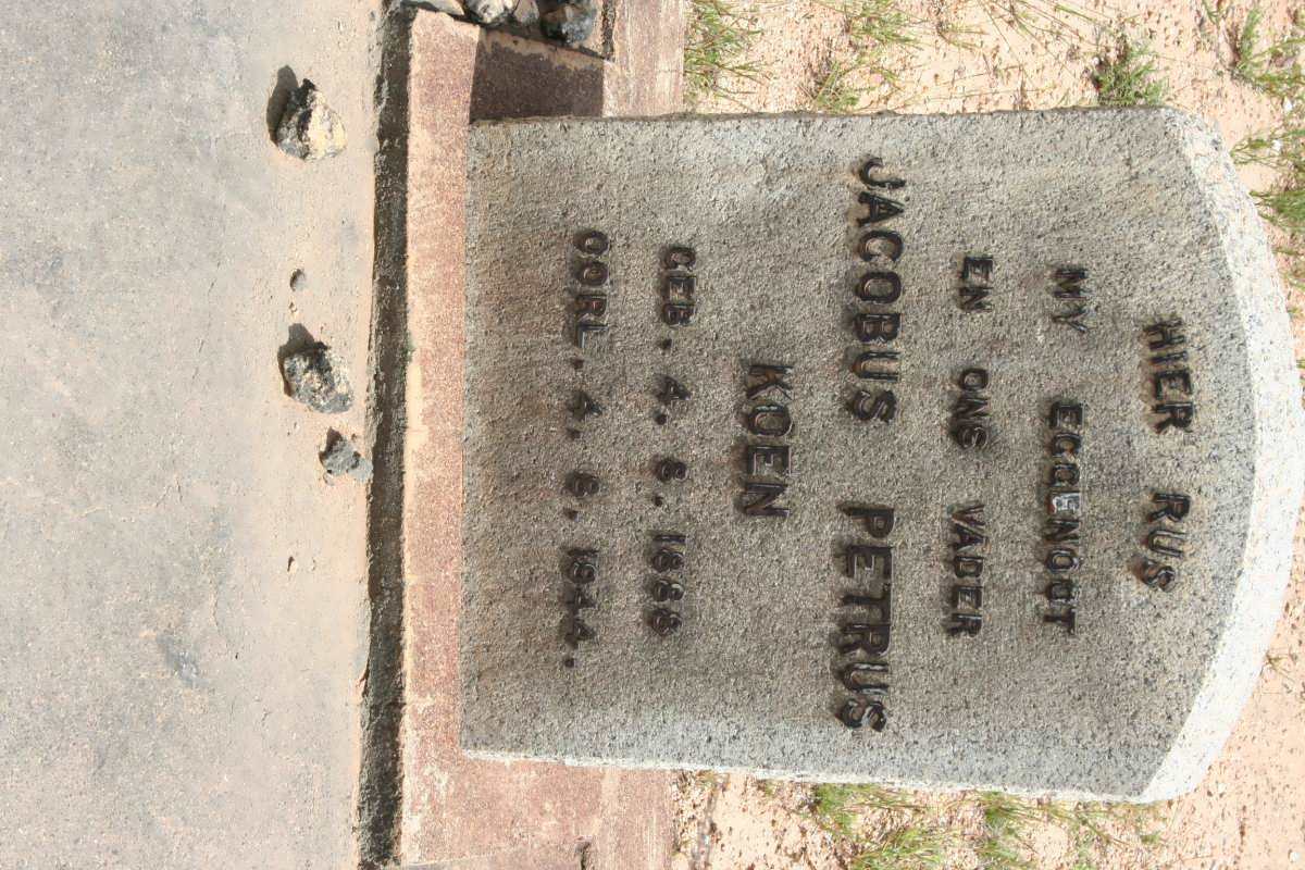 KOEN Jacobus Petrus 1888-1944