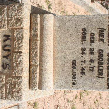 KUYS Dalena Cornelia nee GROBLER 1917-1946
