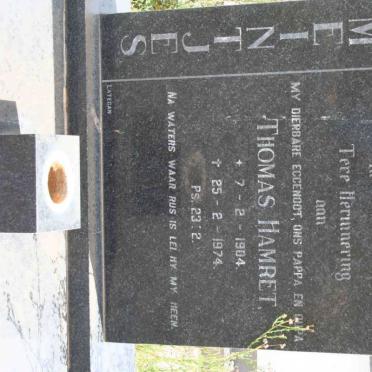 MEINTJES Thomas Hamret 1904-1974