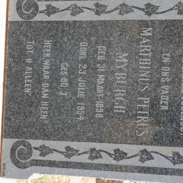 MYBURGH Marthinus Petrus 1898-1954