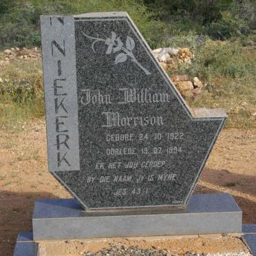 NIEKERK John William Morrison, van 1922-1994