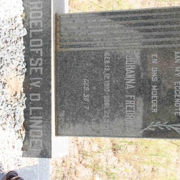 ROELOFSE John William 1905-1964 &amp; Johanna Fredrika VAN DER LINDE 1910-1961 :: ? John 1962-1964