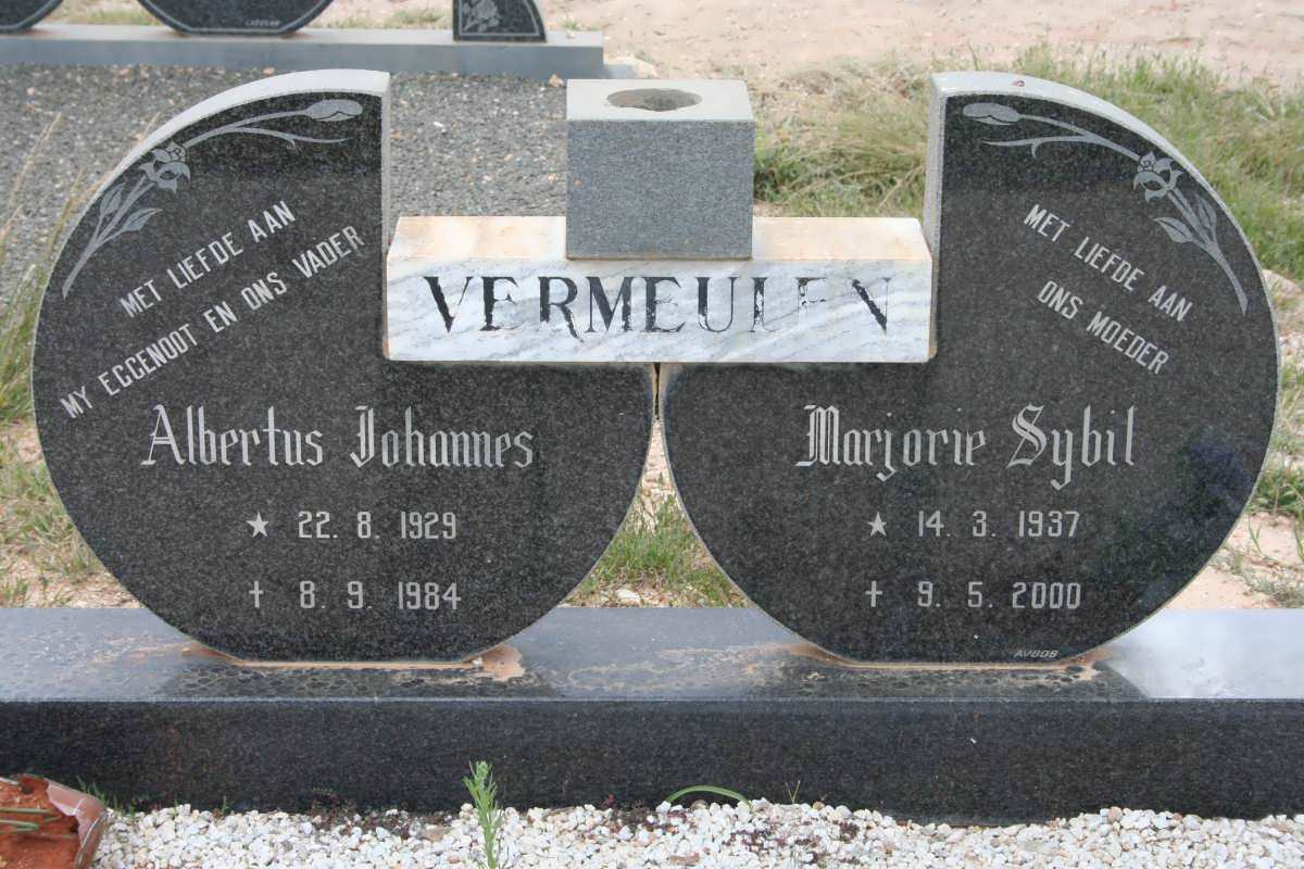 VERMEULEN Albertus Johannes 1929-1984 &amp; Marjorie Sybil 1937-2000