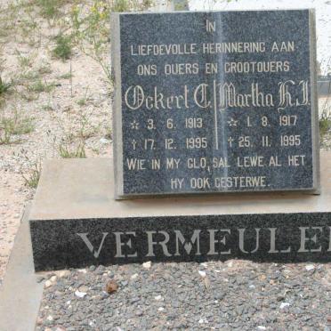 VERMEULEN Ockert C. 1913-1995 &amp; Martha H.J. 1917-1995