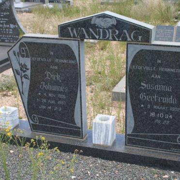 WANDRAG Dirk Johannes 1905-1987 &amp; Susanna Gertruida 1902-1994