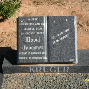 KRUGER David Johannes 1932-1990