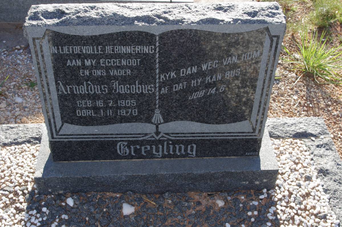 GREYLING Arnoldus Jacobus 1905-1970