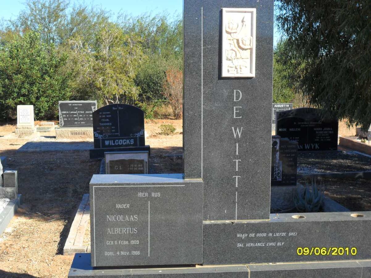 WITT Nicolaas Albertus, de 1909-1968