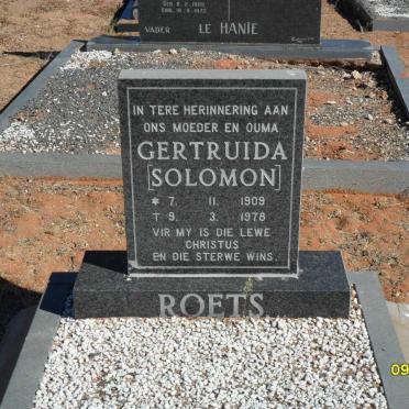 ROETS Gertruida nee SOLOMON 1909-1978