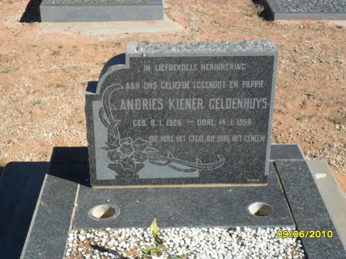 GELDENHUYS Andries Kiener 1926-1959