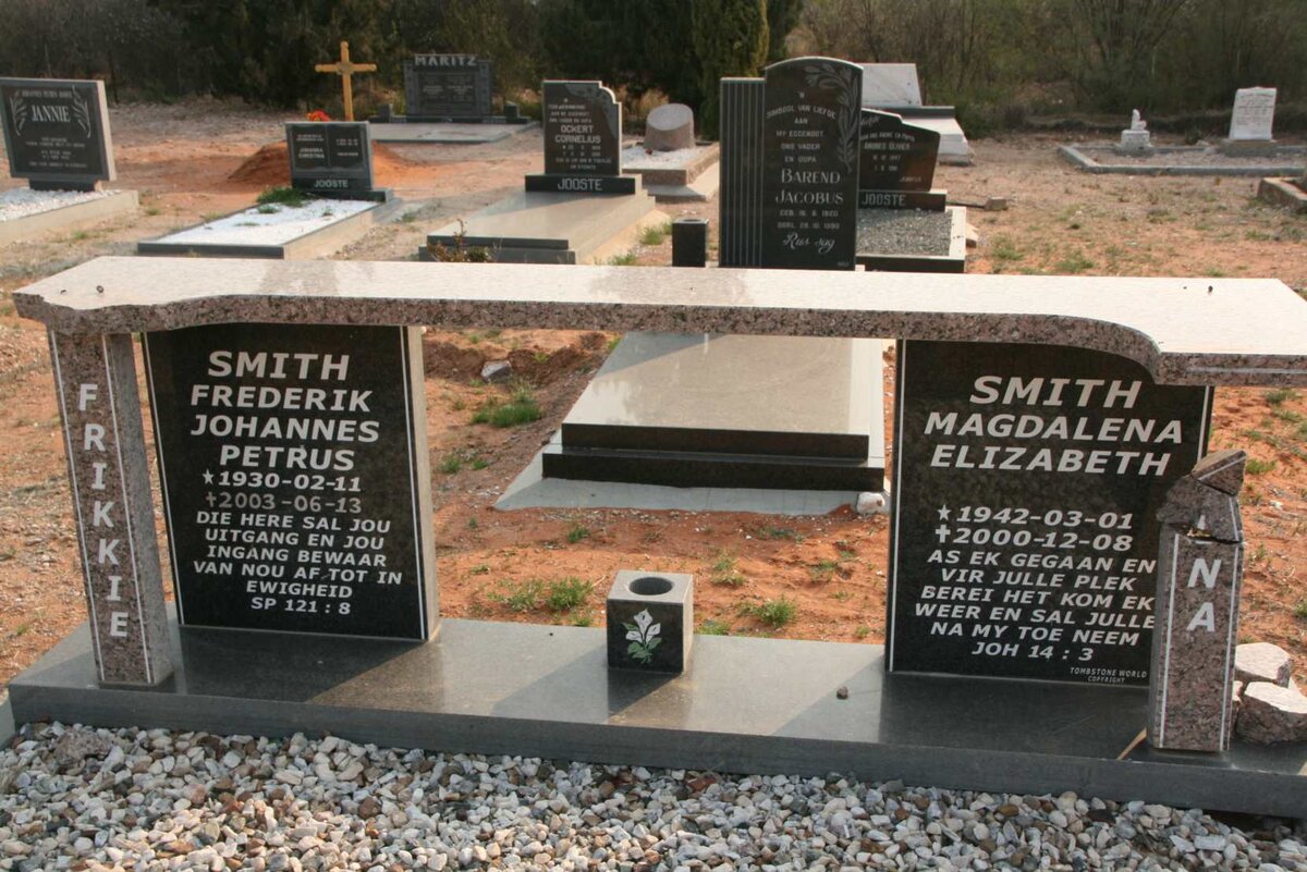 SMITH Frederik Johannes Petrus 1930-2003 &amp; Magdalena Elizabeth 1942-2000