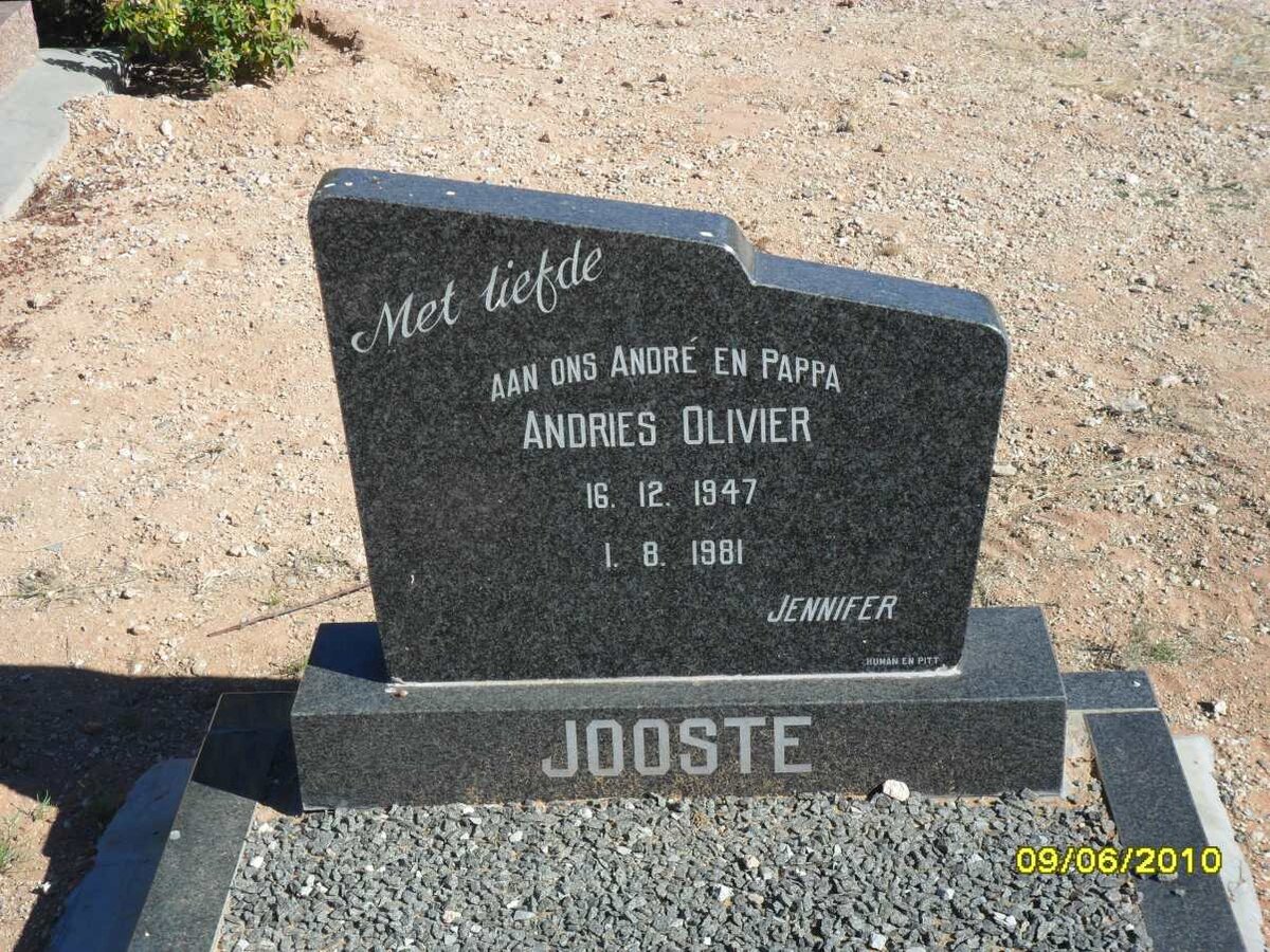 JOOSTE Andries Olivier 1947-1981