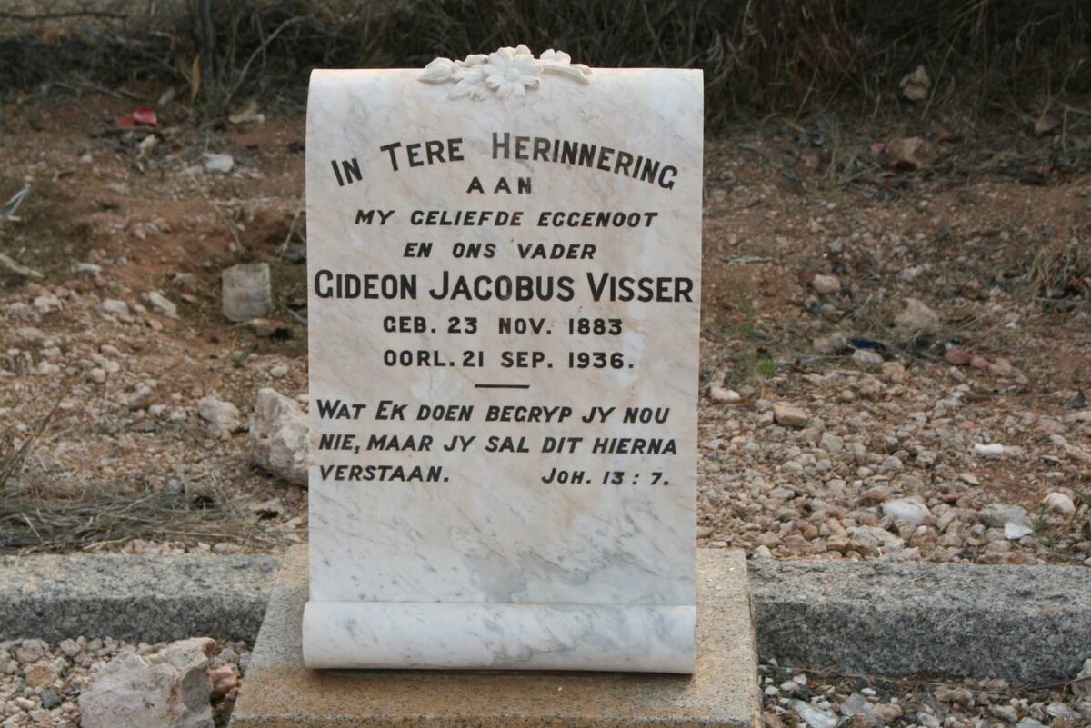 VISSER Gideon Jacobus 1883-1936