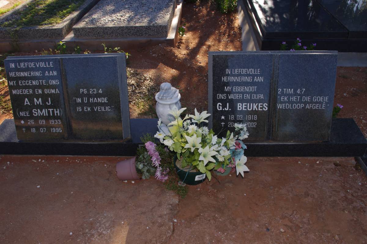 BEUKES G.J. 1918-2002 &amp; A.M.J. SMITH 1933-1995