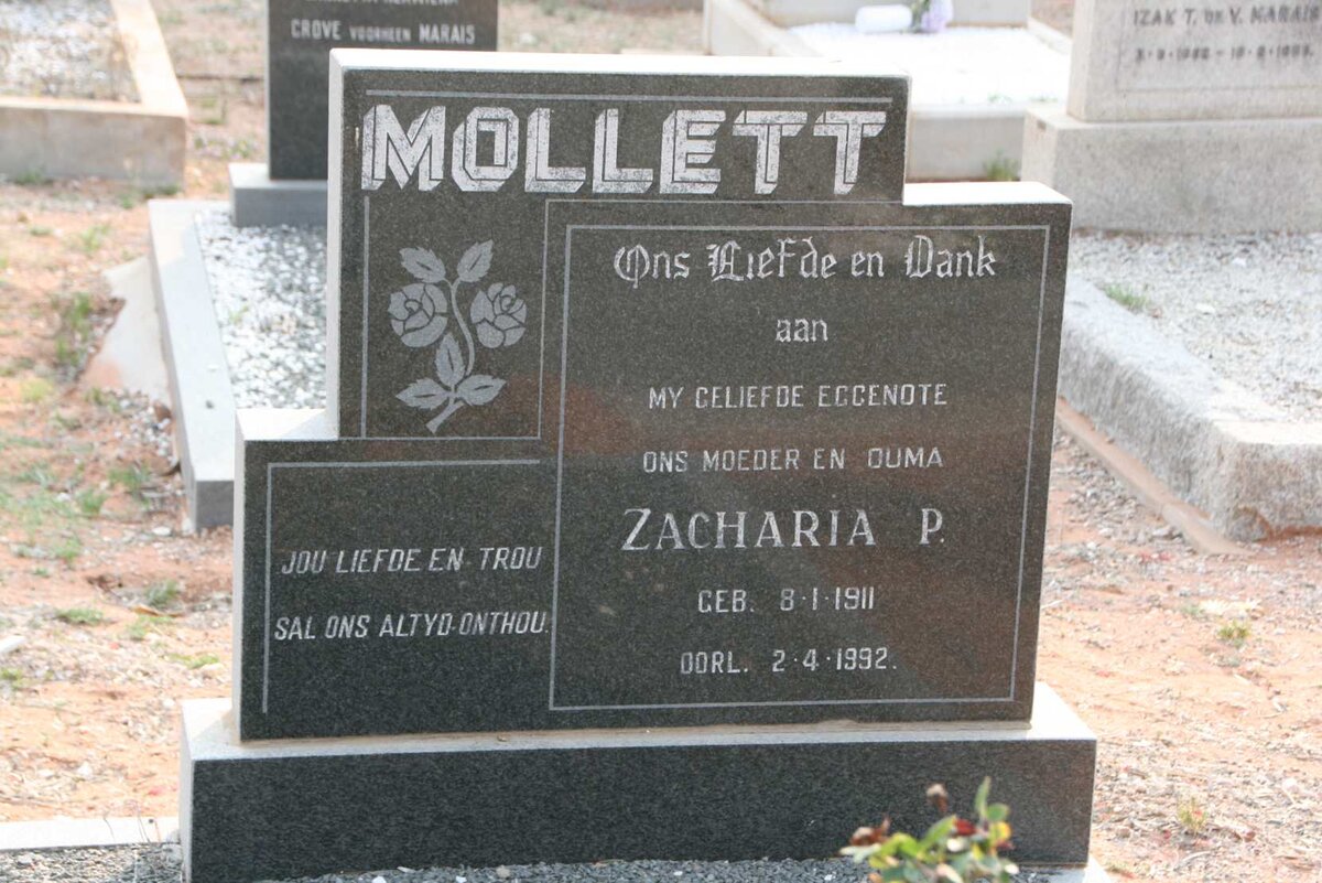 MOLLETT Zacharia P. 1911-1992