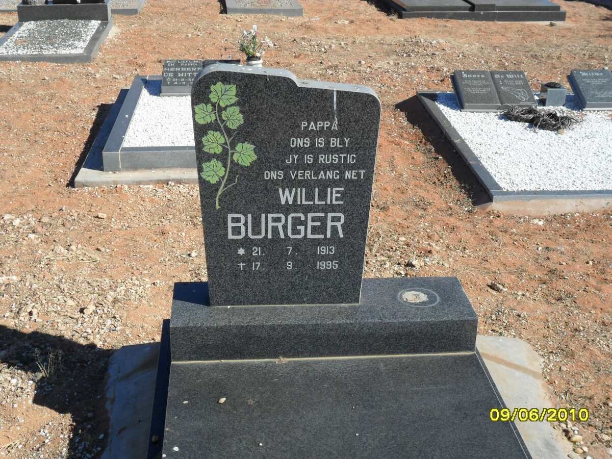 BURGER Willie 1913-1995