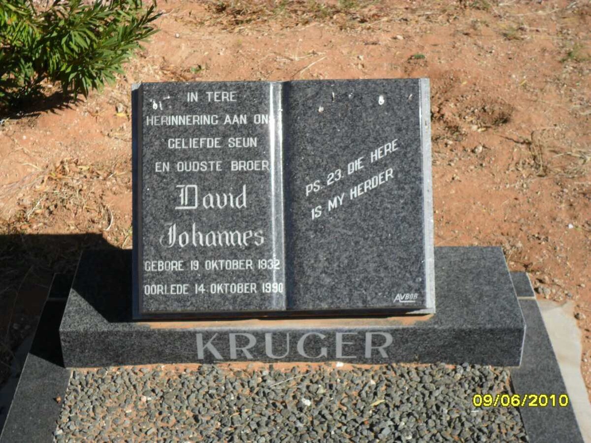 KRUGER David Johannes 1932-1990