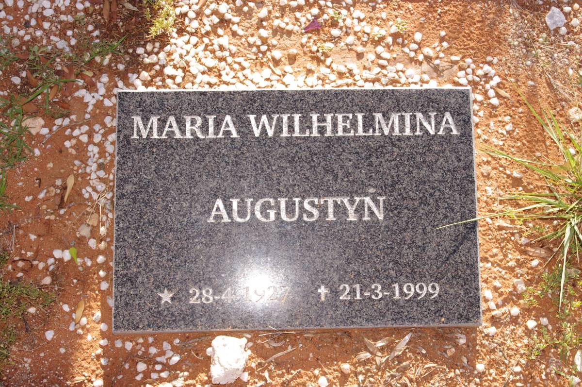 AUGUSTYN Maria Wilhelmina 1927-1999