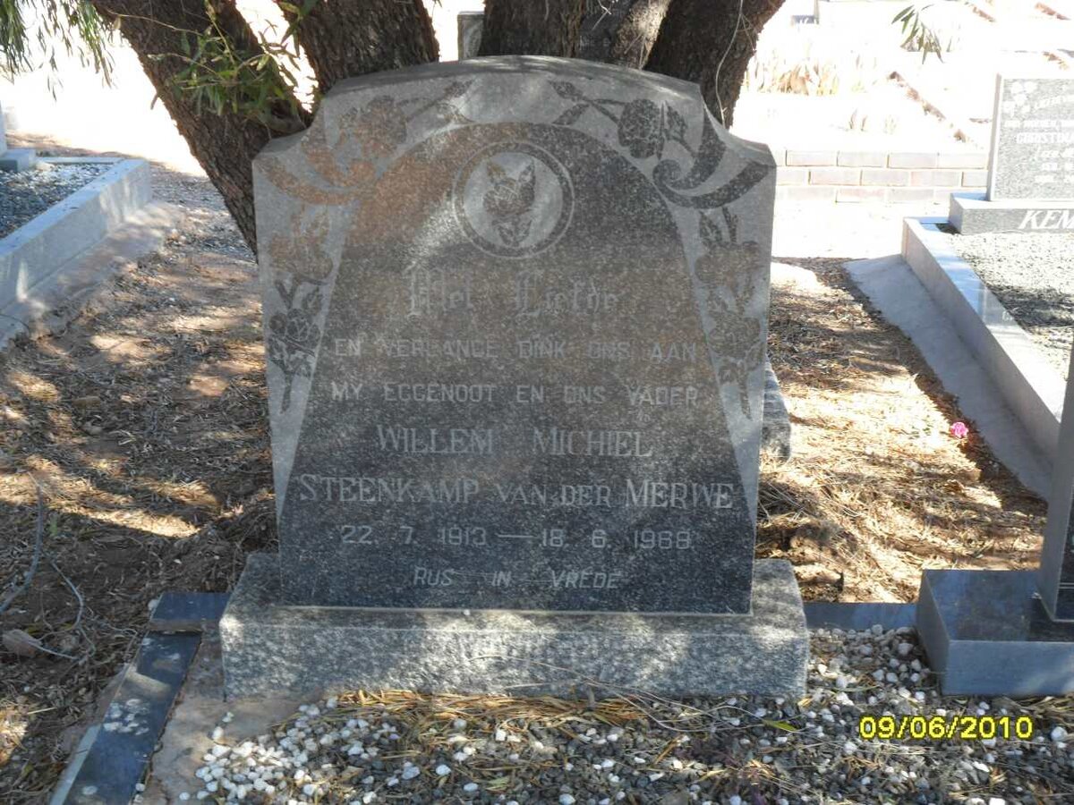MERWE Willem Michiel Steenkamp, van der 1913-1968