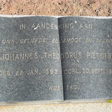 PIETERSE Johannes Theodorus 1893-1947