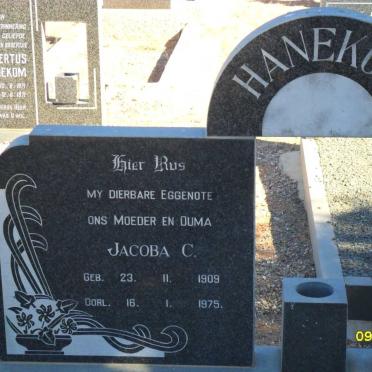 HANEKOM David Jacobus 1899-1980 &amp; Jacoba C. 1909-1975