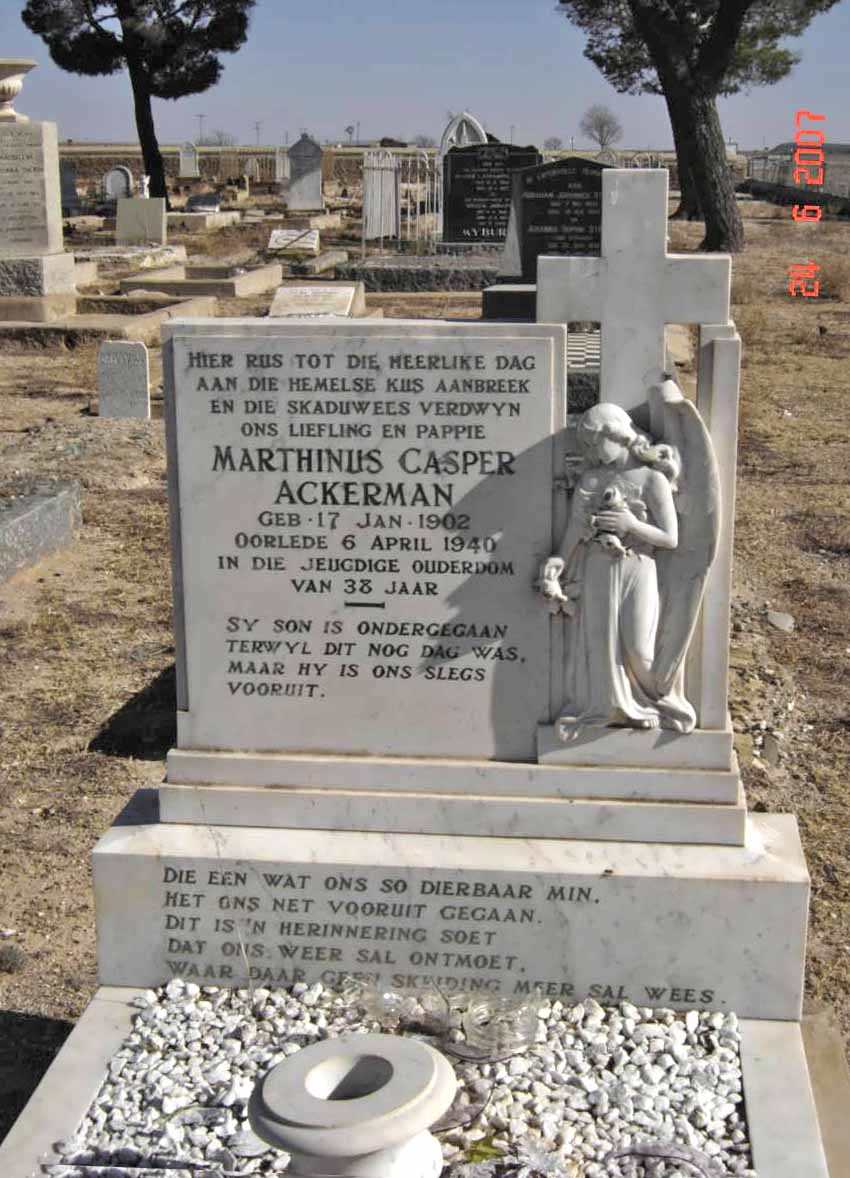 ACKERMAN Marthinus Casper 1902-1940