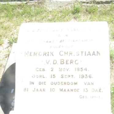 BERG Hendrik Christiaan, v.d. 1854-1936