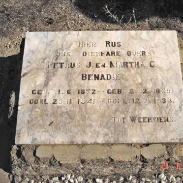 BENADIE Petrus J. 1872-1941 en Martha C. BENADIE 1869-1934