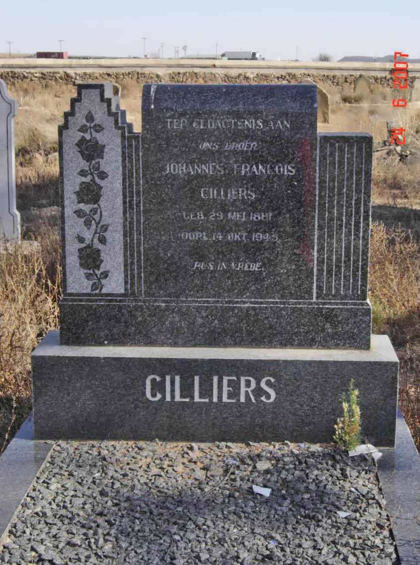 CILLIERS Johannes Francois 1881-1945