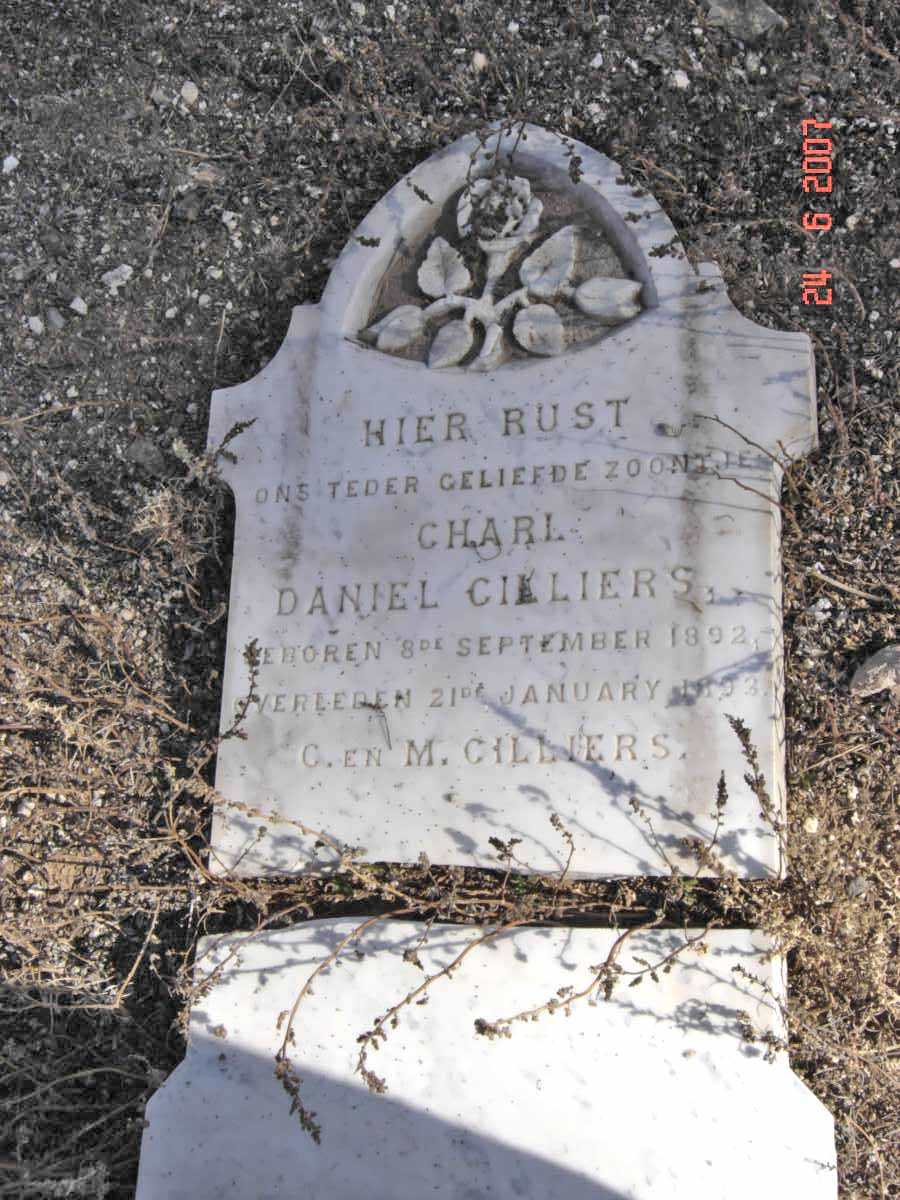 CILLIERS Charl Daniel 1892-1893