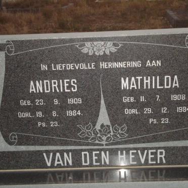 HEVER Andries, van den 1909-1984 &amp; Mathilda 1908-1984